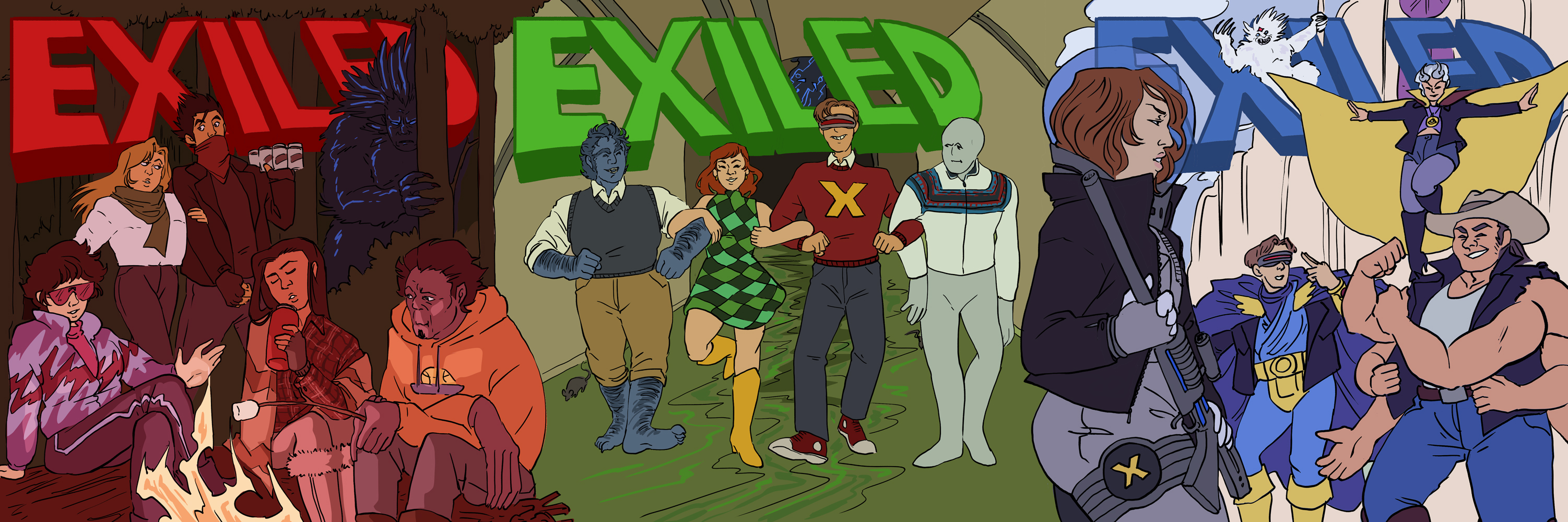 Art by A. D'amico - Exiled Year One Annual Covers